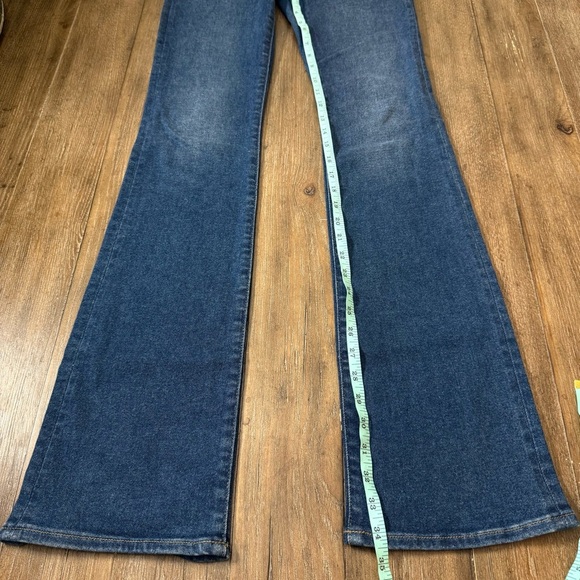 Madewell High Rise Skinny Flared Jeans Dark Blue 25 Tall Long - Picture 7 of 12